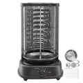 Vertical Shawarma Grill Machine, Electric Gyro Rotisserie Oven with Countertop Broiler for Home Cooking, Dining and Outdoor Meals