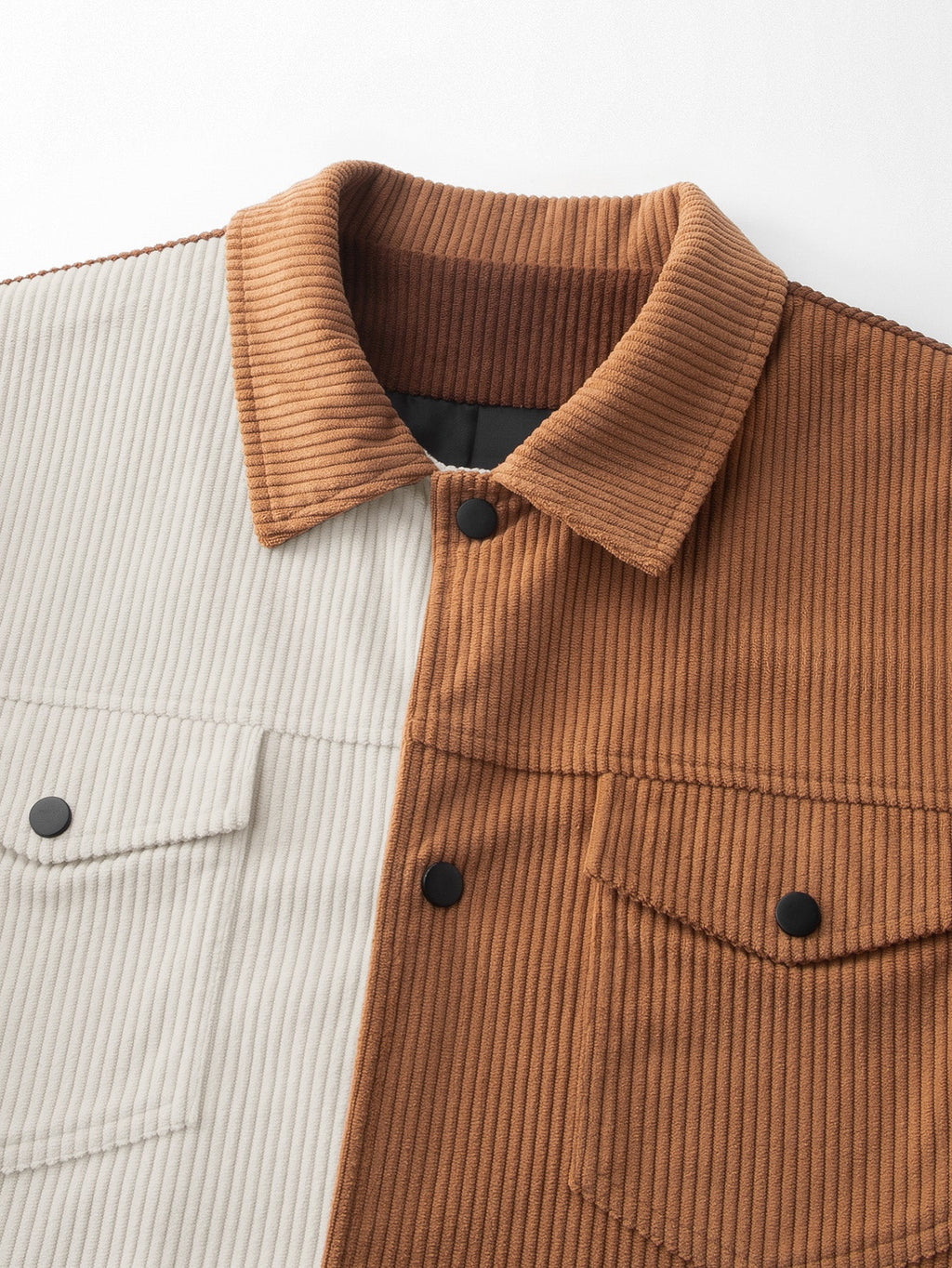Color Block Corduroy Jacket