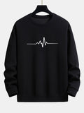 Heartbeat Print Relax Fit Sweatshirt