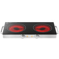 Portable Electric Stove Stainless Steel Single Burner Hot Plate with Temperature Control for Home Cooking, Dining and Outdoor Meals