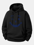 Smiley Face Print Relax Fit Hoodie