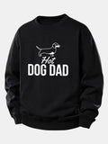Hot Dog Dad Print Relax Fit Sweatshirt