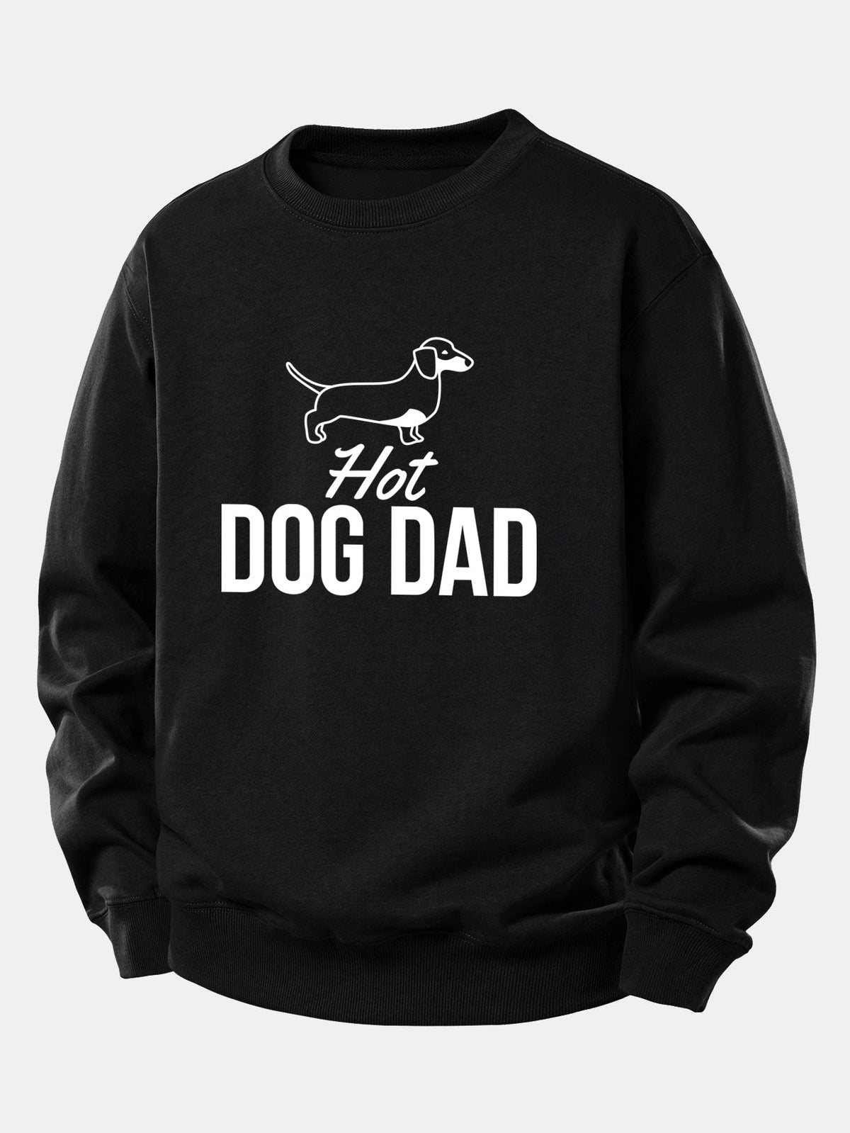Hot Dog Dad Print Relax Fit Sweatshirt