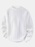 Relax Fit Twist Jacquard Crew Neck Sweatshirt