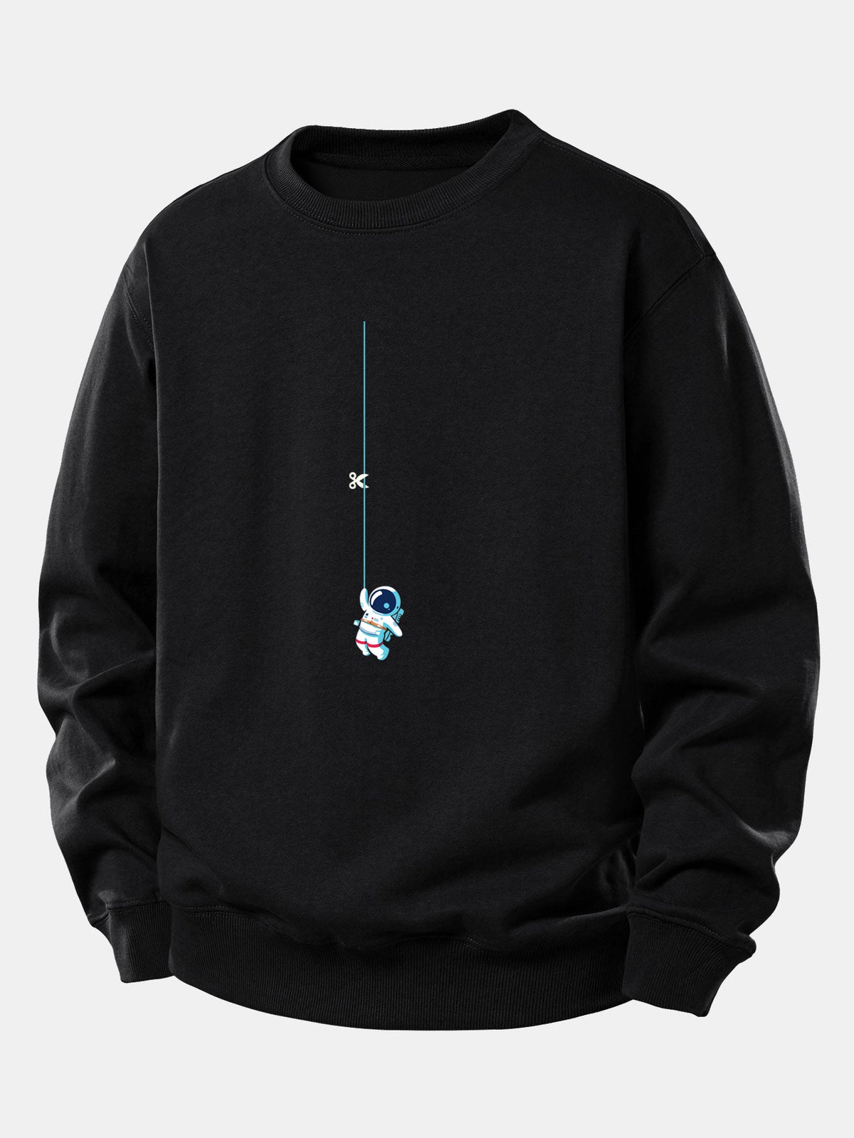 Astronaut On A Rope Print Relax Fit Sweatshirt