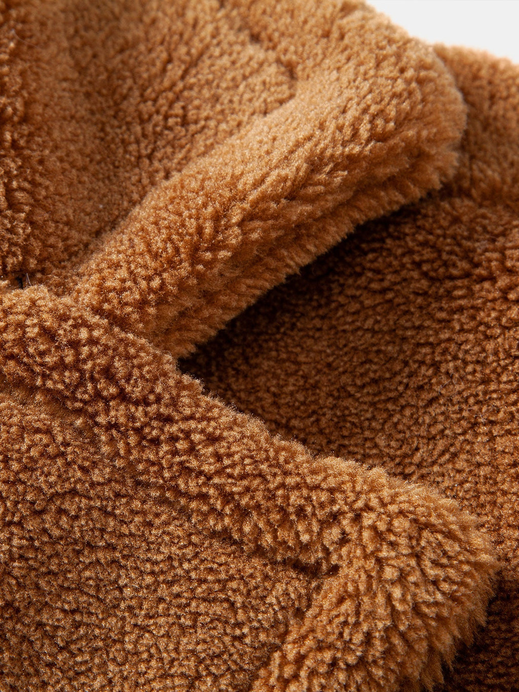 Relax Fit Warm Teddy Fleece Long Coat