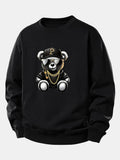 Hip Hop Bear Print Relax Fit Sweatshirt