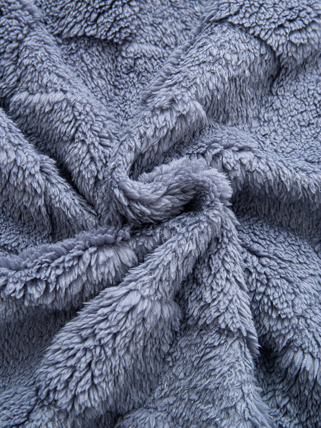 Chessboard Jacquard Teddy Quarter Zip Sweatshirt