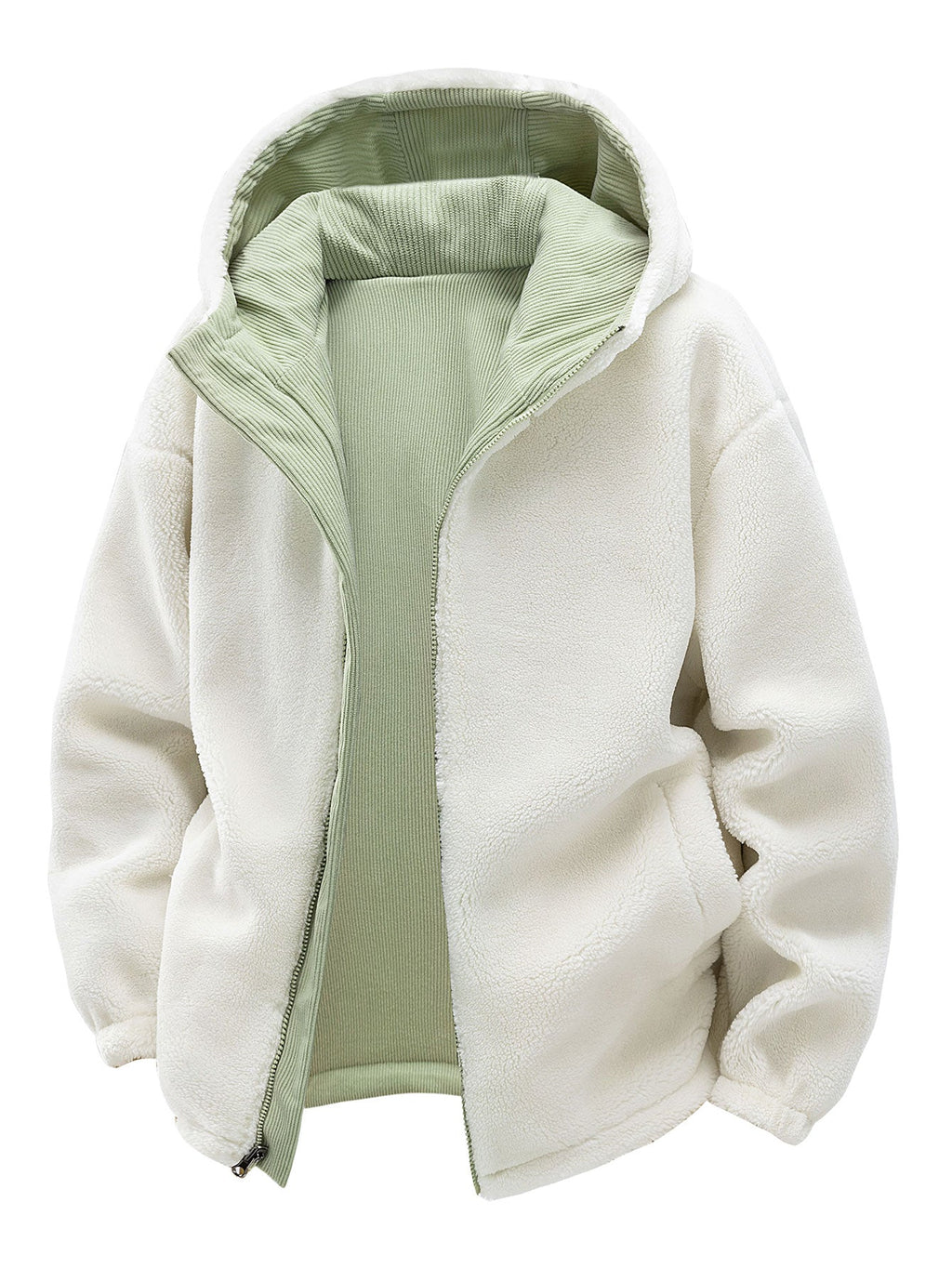 Teddy Corduroy Reversible Hooded Jacket