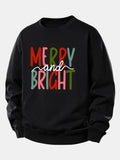 Merry And Bright Print Relax Fit Sweatshirt