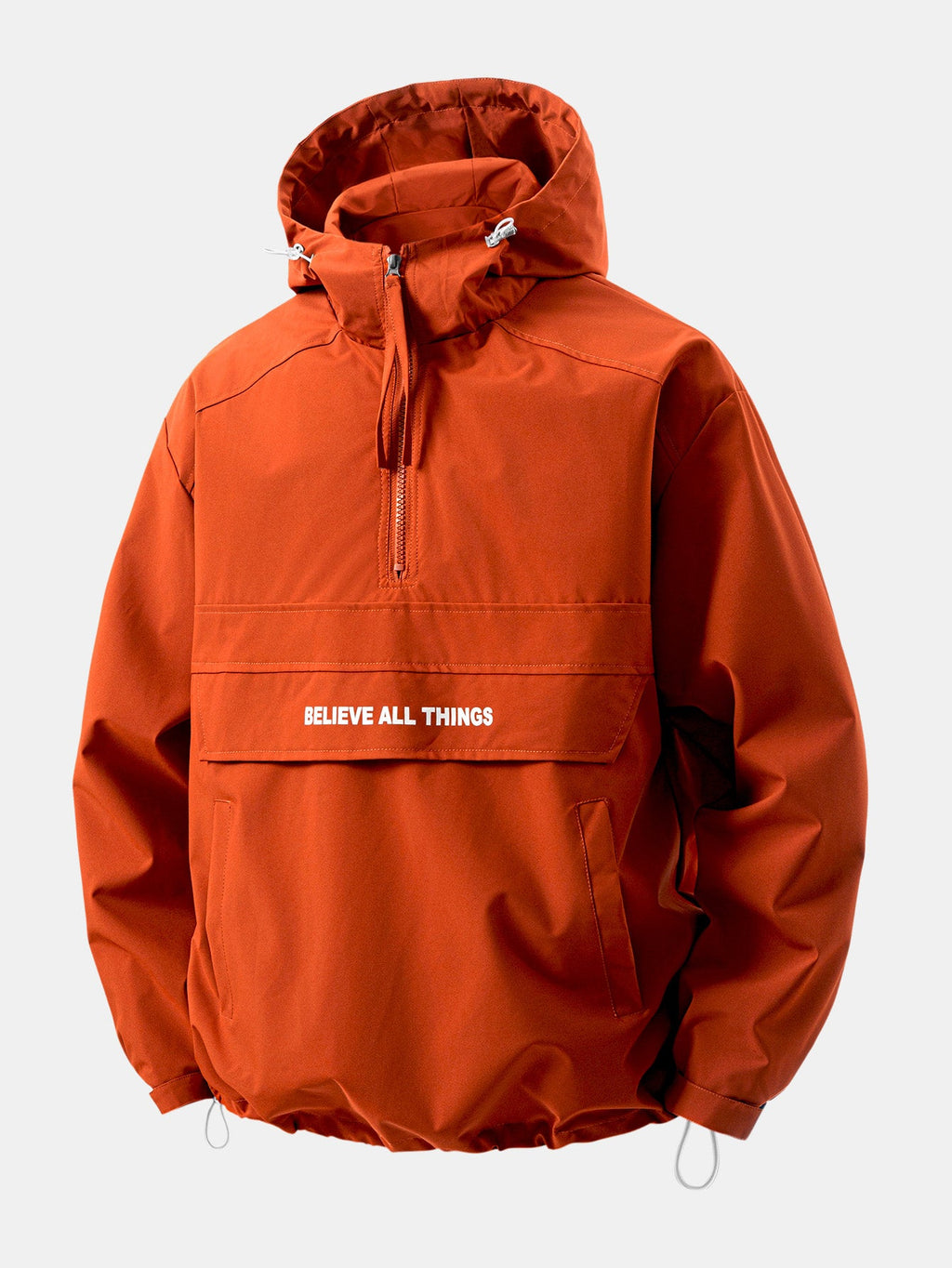 Half Zip Hooded Windbreaker Pullover