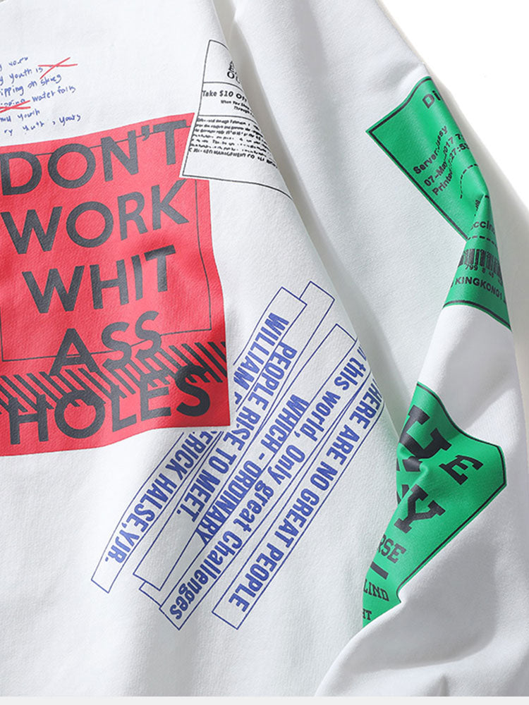 Slogan Label Print Sweatshirt