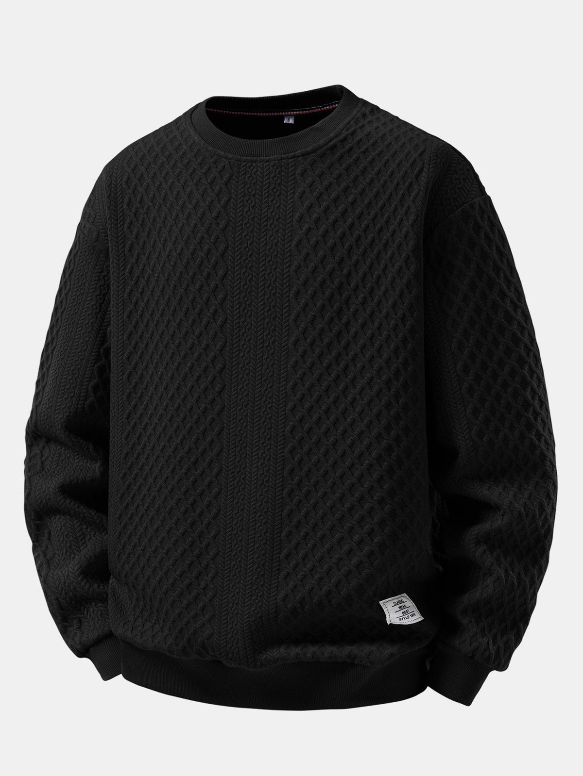 Relaxed Fit Geometry Jacquard Sweatshirt