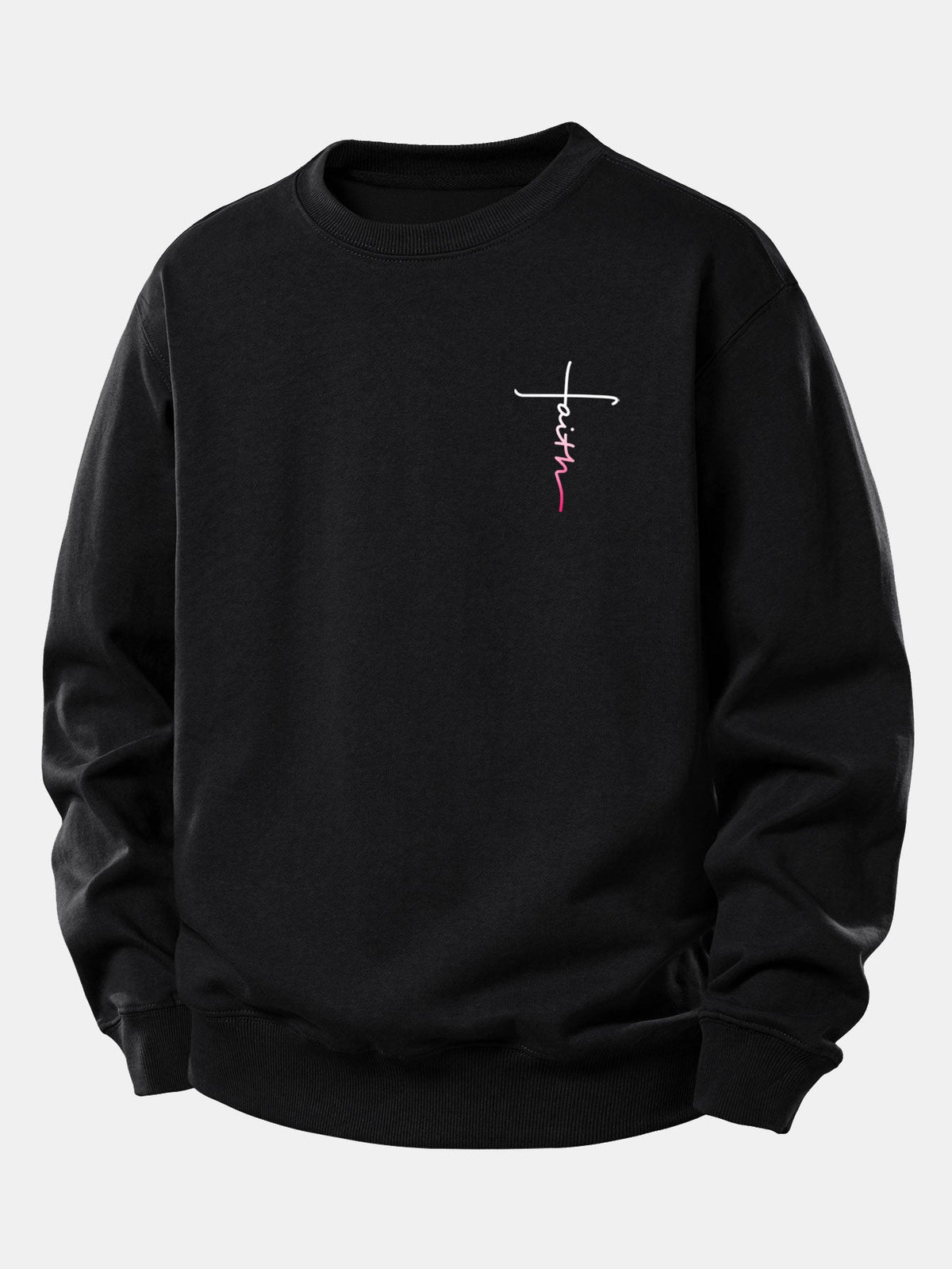 Faith Print Relax Fit Sweatshirt
