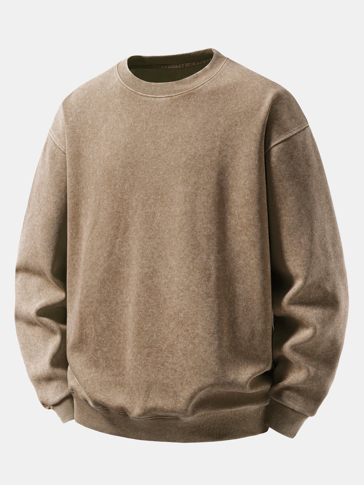 Relaxed Fit Washed Distressed Sweatshirt