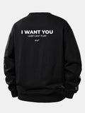 I Want You Back Print Relax Fit Sweatshirt
