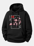 Cherry Blossom Slogan Print Relax Fit Hoodie