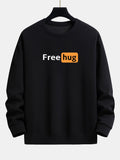 Free Hug Print Relax Fit Sweatshirt