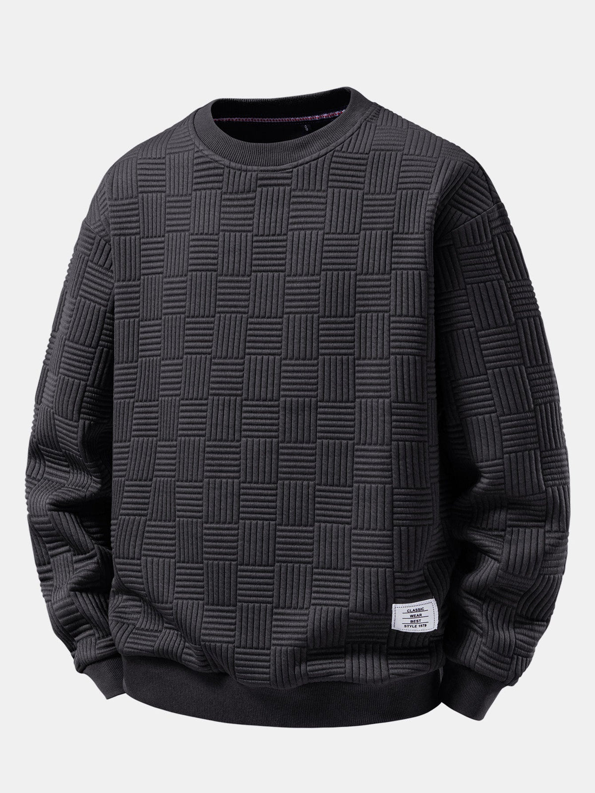 Relaxed Fit Stripe Jacquard Sweatshirt