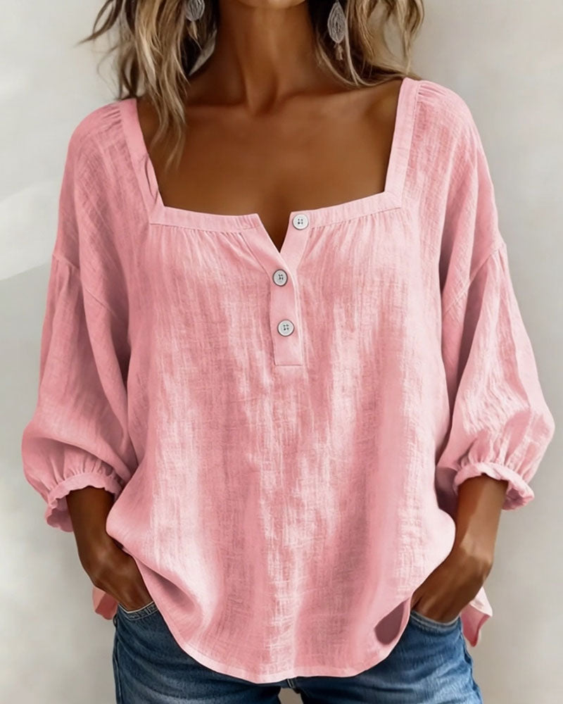 Orlinda | Stilvolle, lässige Bluse mit Puffärmeln