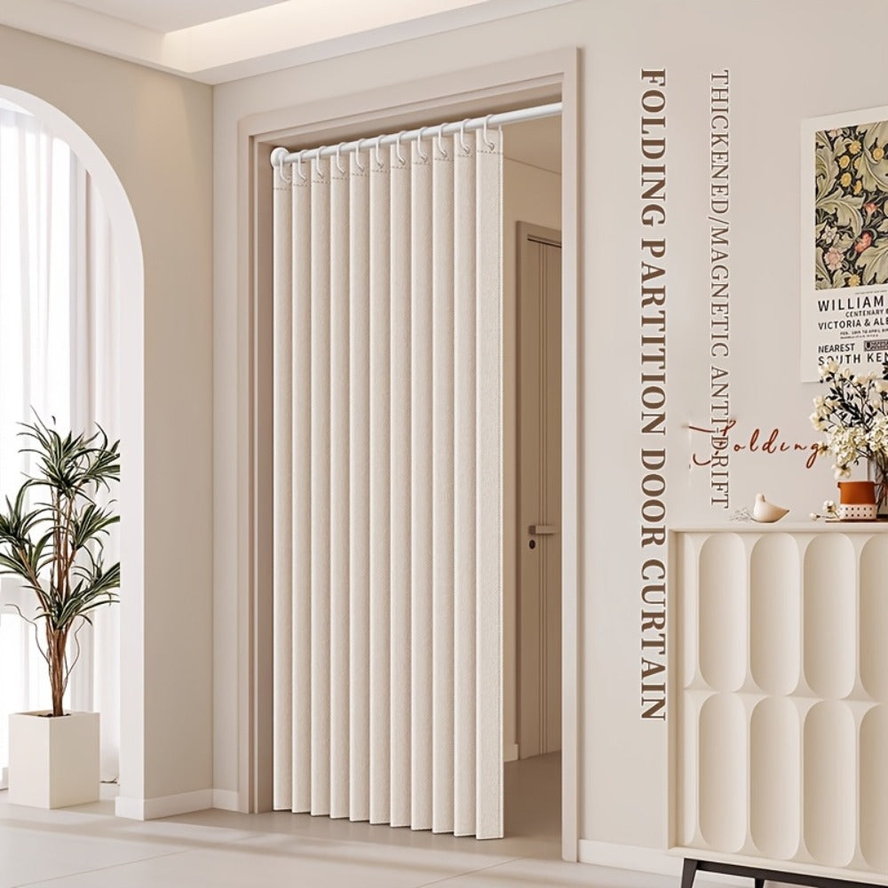 Magnetic Room Divider Curtain Doorway - Rodless Bohemian Striped Door Curtain, 210GSM Thickened Polyester