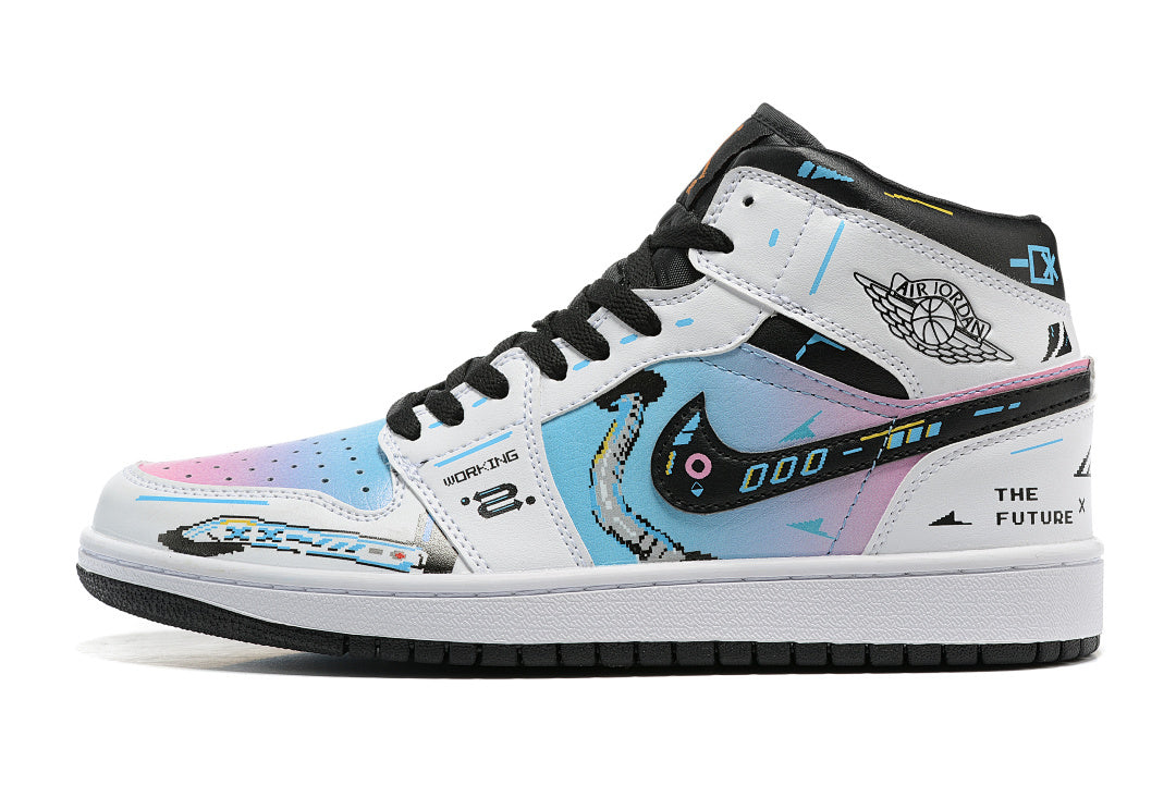 Air Jordan 1 Mid ‘The Future’ – Holographic Pixel Art