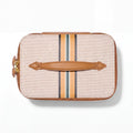 Paravel Cabana See-All Vanity Case EcoCraft Canvas Vegan Leather Shandy