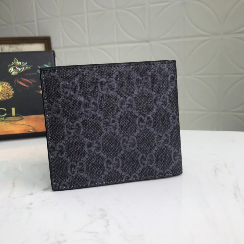 Gucci GG Supreme Wolf Print Bifold Wallet – Bestiary Red Black