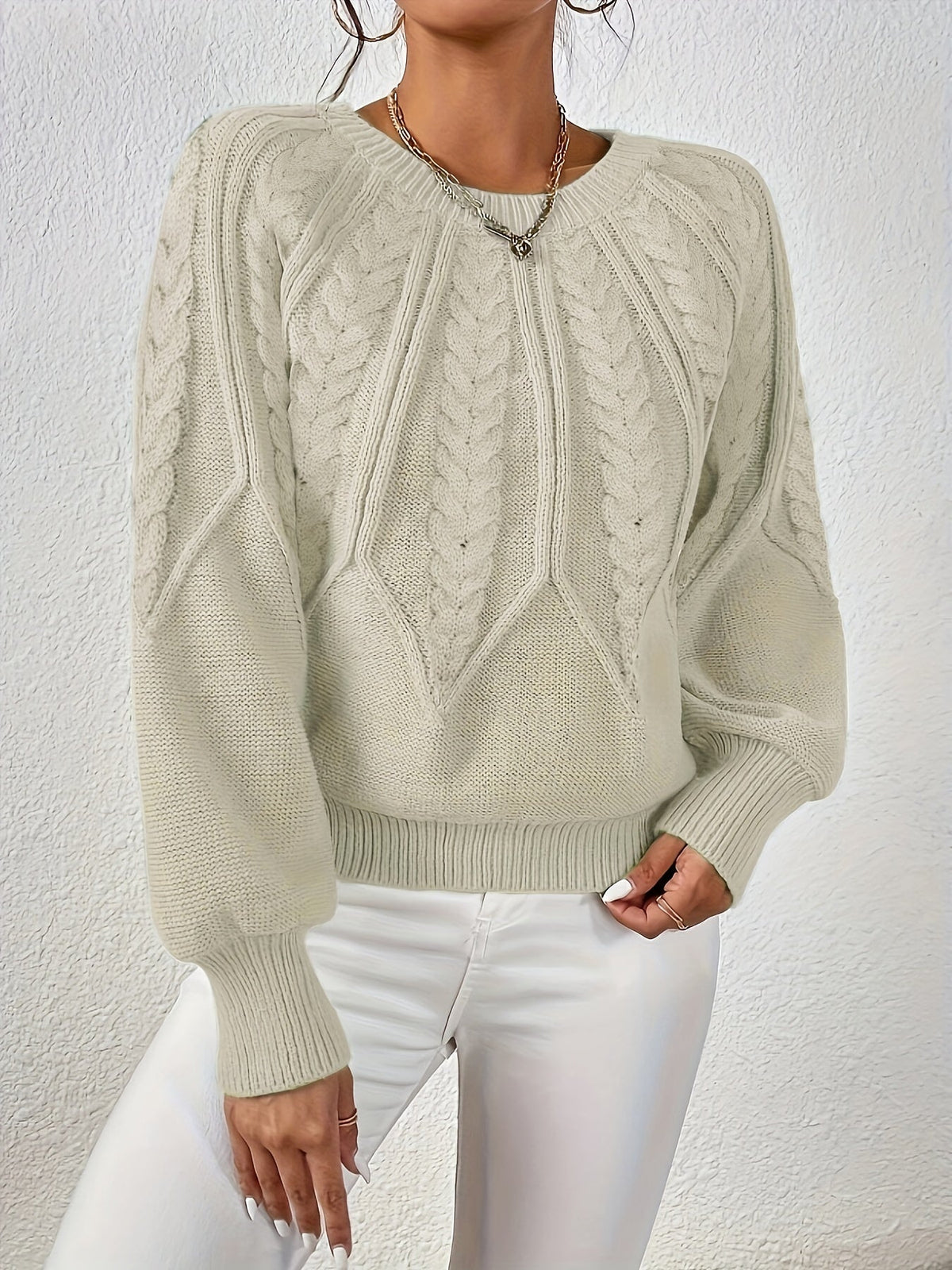 Ophelia | Entspannter Zopfmuster-Pullover