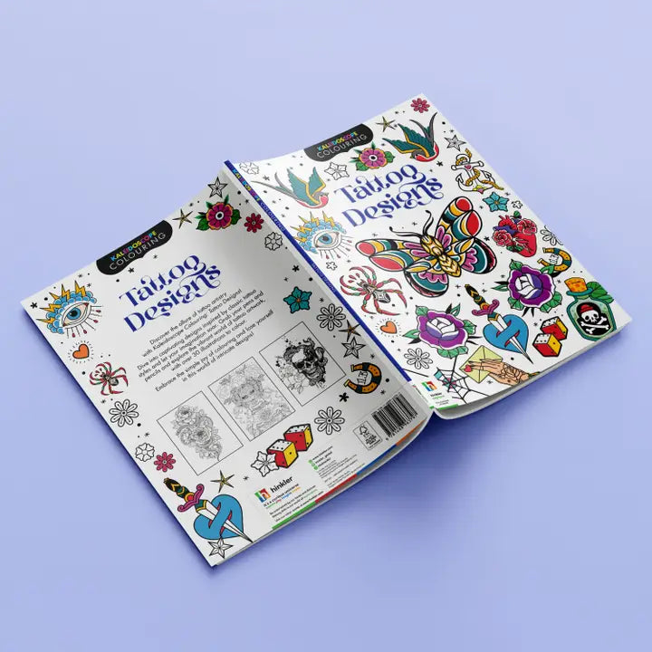 Adult Colouring Book  – Tattoo Designs