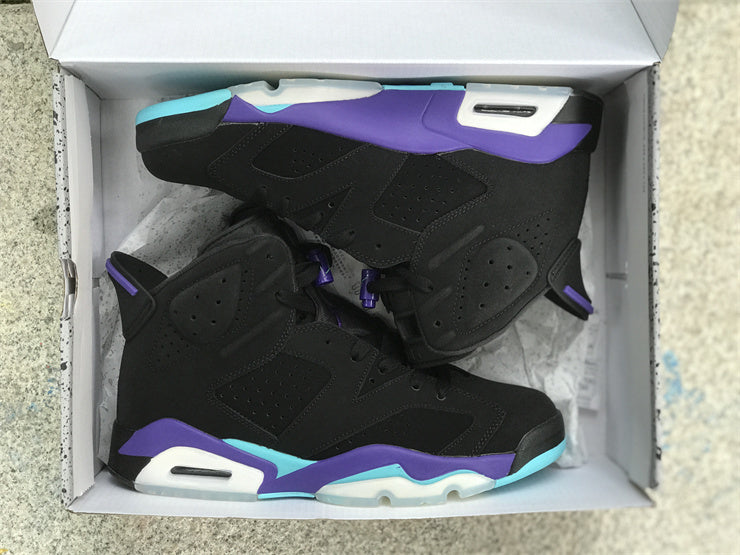 Air Jordan 6 Retro Aqua – Black / Aqua / Purple