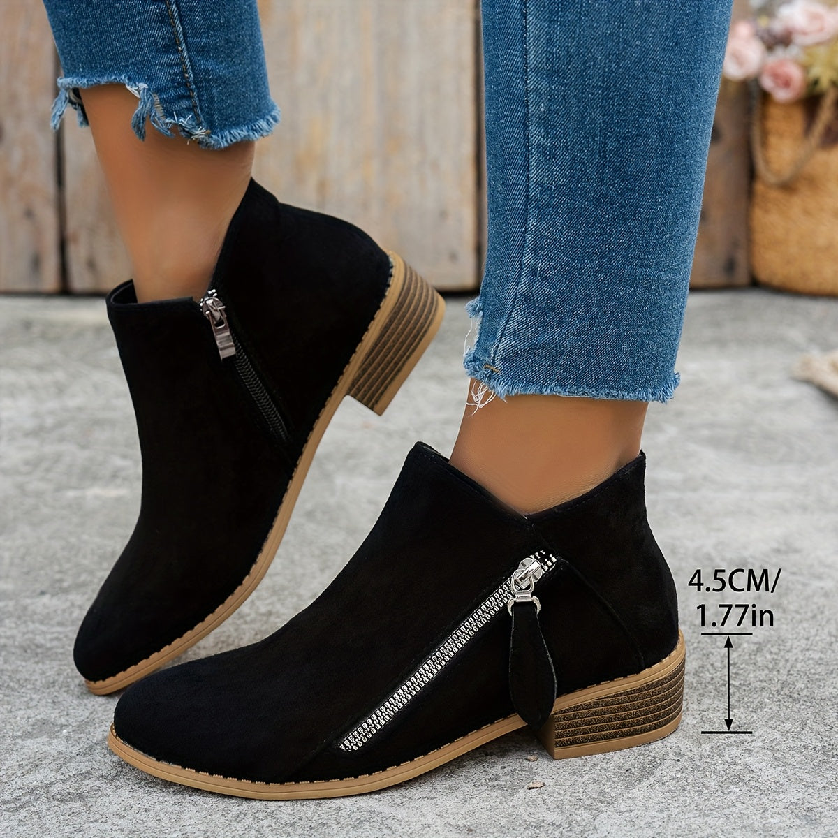 Winifred | Zeitlose Stiefeletten mit seitlichem Reißverschluss