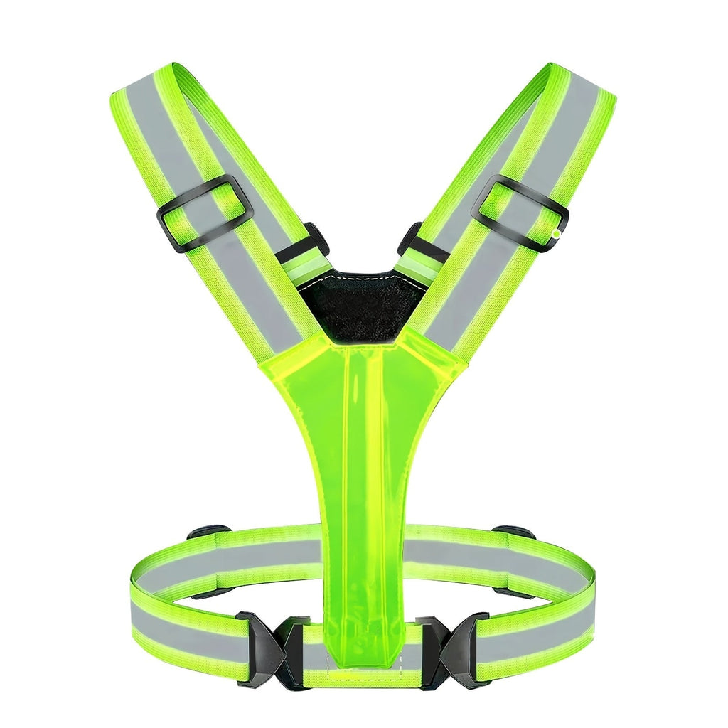 Reflective Running Vest with 3 LED Lighting Modes – High Visibility Safety Vest for Night Running, Walking & Cycling, Adjustable Fit for Men & Women, Lightweight & Breathable