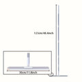 Silicone Squeegee Broom with Detachable Rotatable Head Long Stainless Steel Handle Floor for Entryways, Bedrooms and Living Spaces