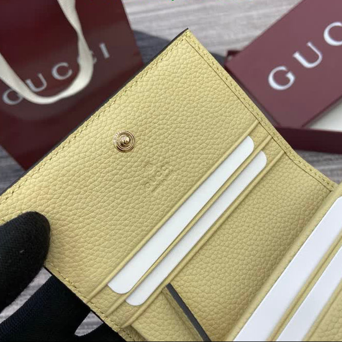 Gucci GG Marmont Card Wallet — GG Supreme Canvas & Cream