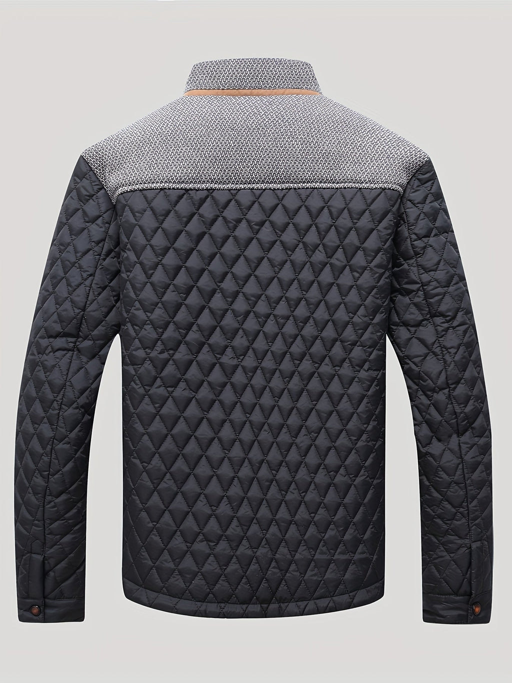 Nigel | Textured Quilted Stand-Collar Jacket
