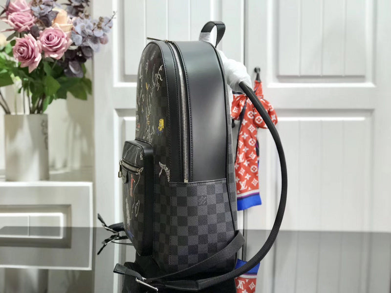 Louis Vuitton Josh Backpack – Damier Graphite Around the World Map Print Limited Edition