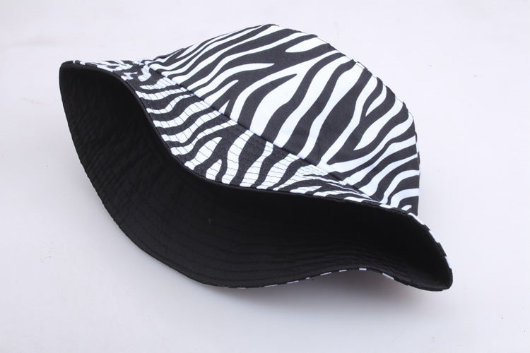 Zendaya Zebra Print Cotton Bucket Hat – Unisex, Short Brim