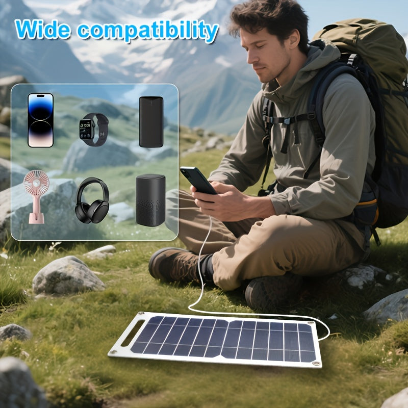 [Portable Solar Panel] Portable Solar Panel Solar Panel Winter Outdoor Solar Charger for Garden, Pathway and Patio Lighting