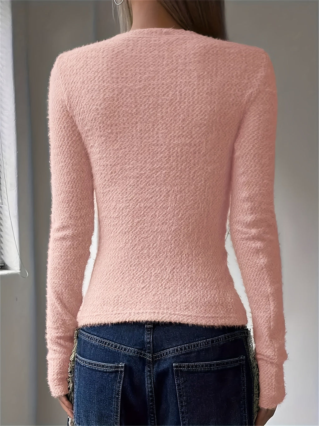 Elspeth | Langarmshirt mit weicher Textur