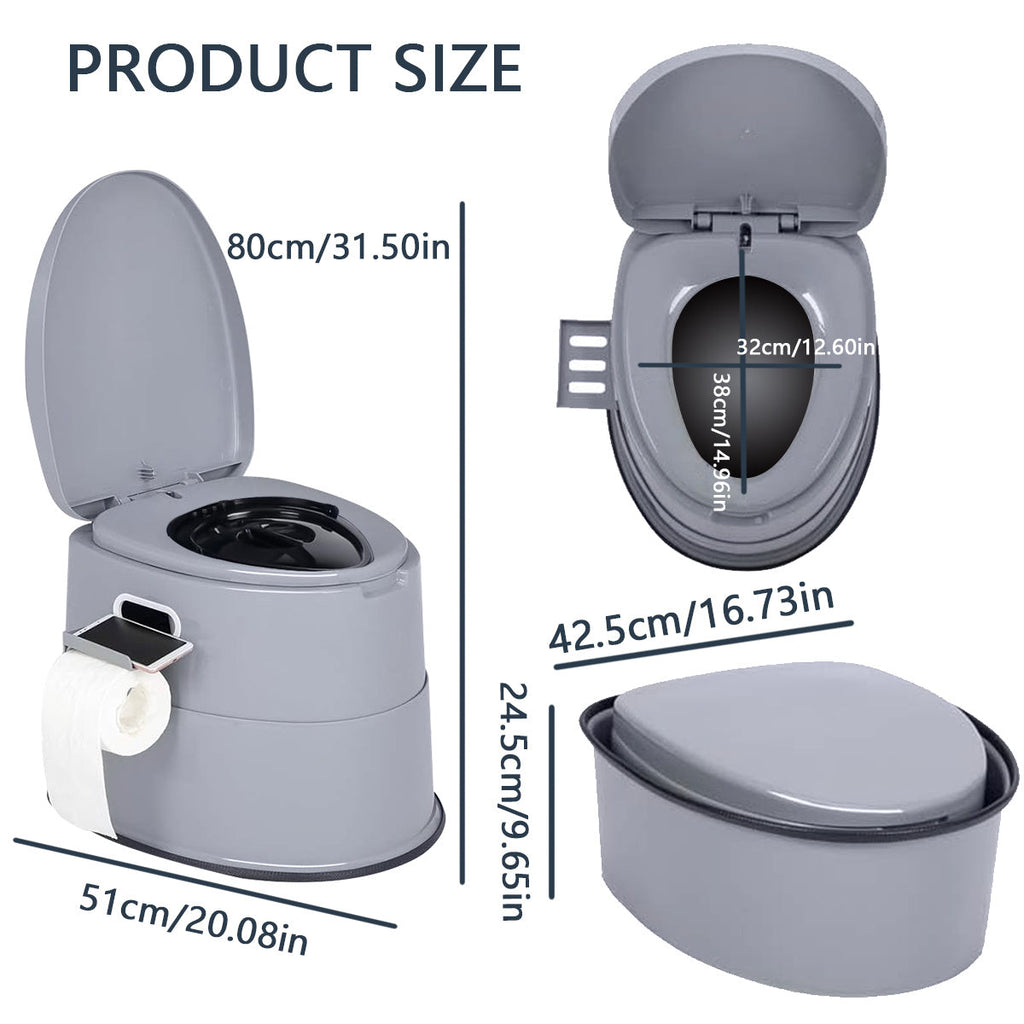 Portable Camping Toilet for Adults Extra Large Tall Spacious with Lid Hygienic Outdoor Travel Toilet for Car Hiking Beach Camping Fishing Emergency Use Heavy Duty Portable Potty