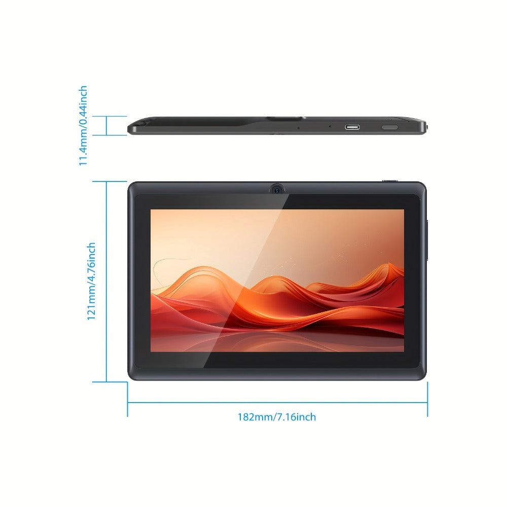 PEICHENG 7 Inch Android Tablet, 2GB RAM 32GB ROM, 1024x600 IPS Screen, 3000mAh Battery, Dual Camera 2MP+5MP
