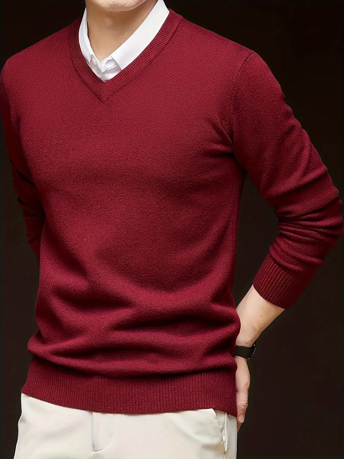 Nigel | Eleganter V-Ausschnitt-Pullover