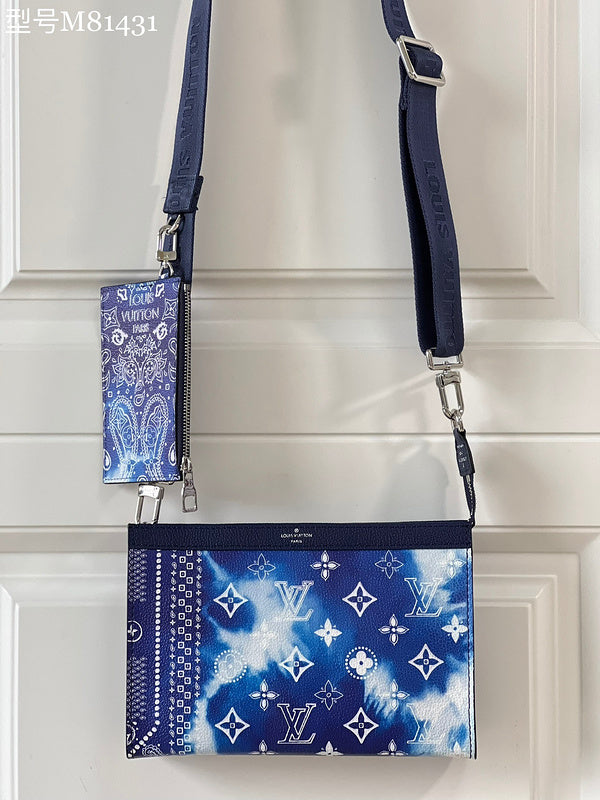 Louis Vuitton Trio Messenger Bag – Monogram Bandana Blue