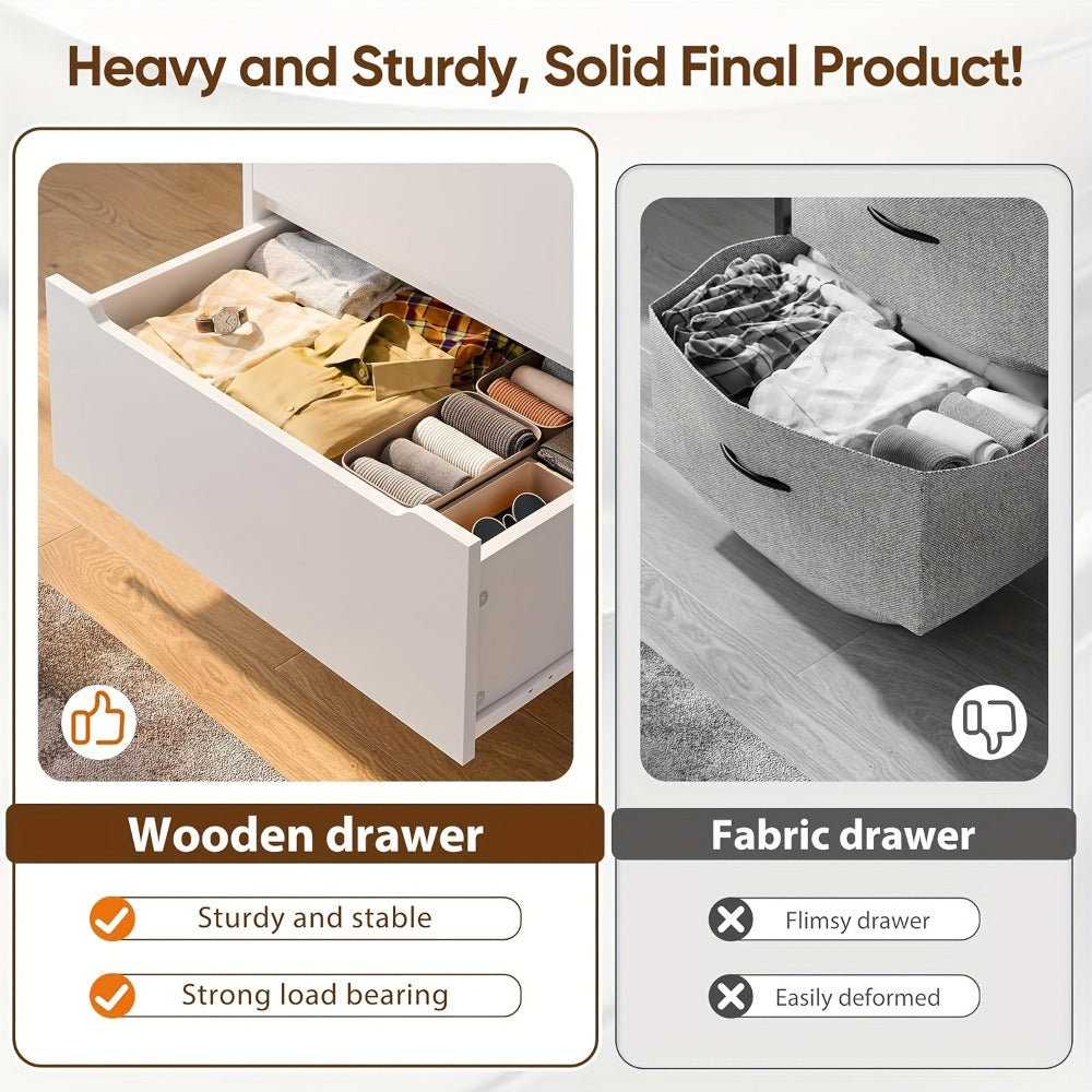 6-Drawer Dresser, Clothing Storage Organizer for Organized Everyday Storage
