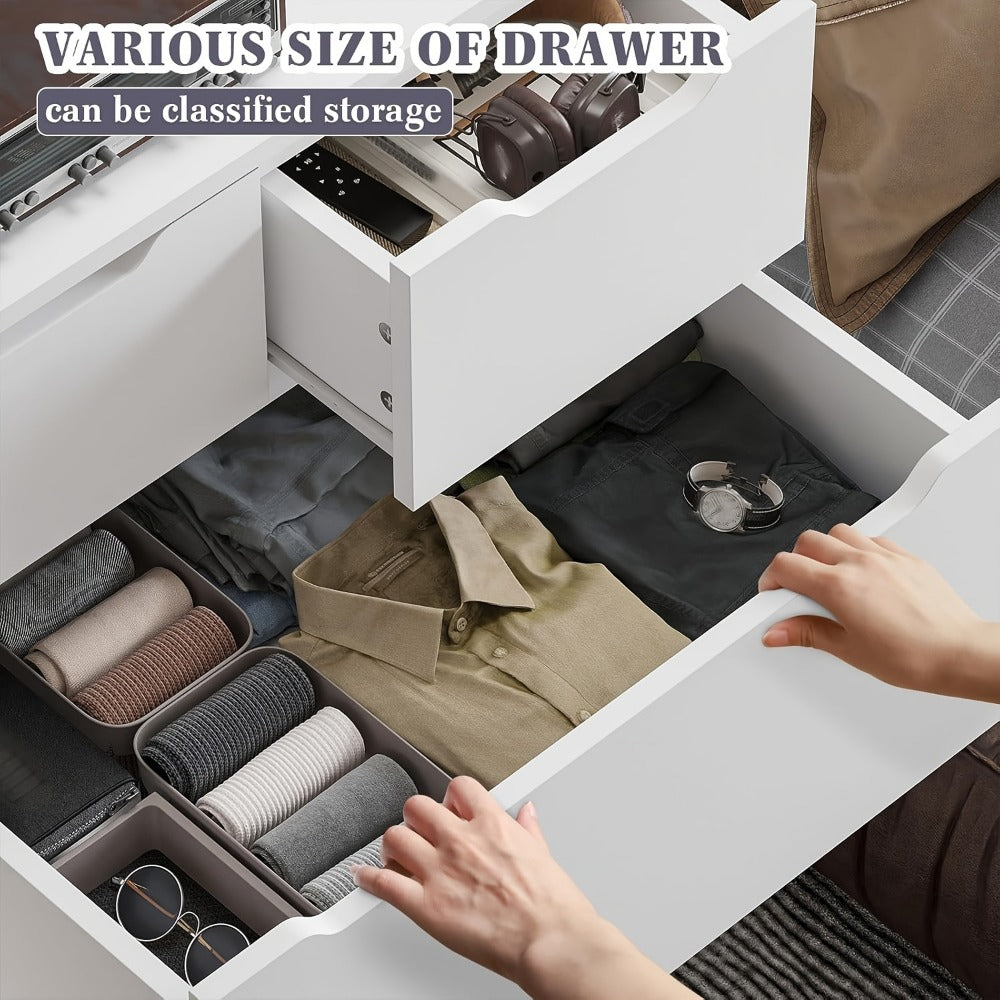 6-Drawer Dresser, Clothing Storage Organizer for Organized Everyday Storage