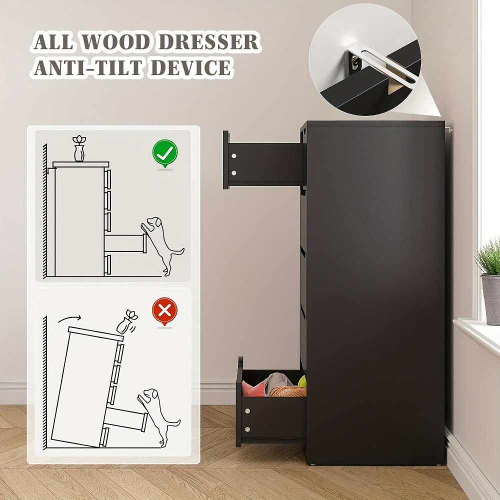6-Drawer Dresser, Clothing Storage Organizer for Organized Everyday Storage