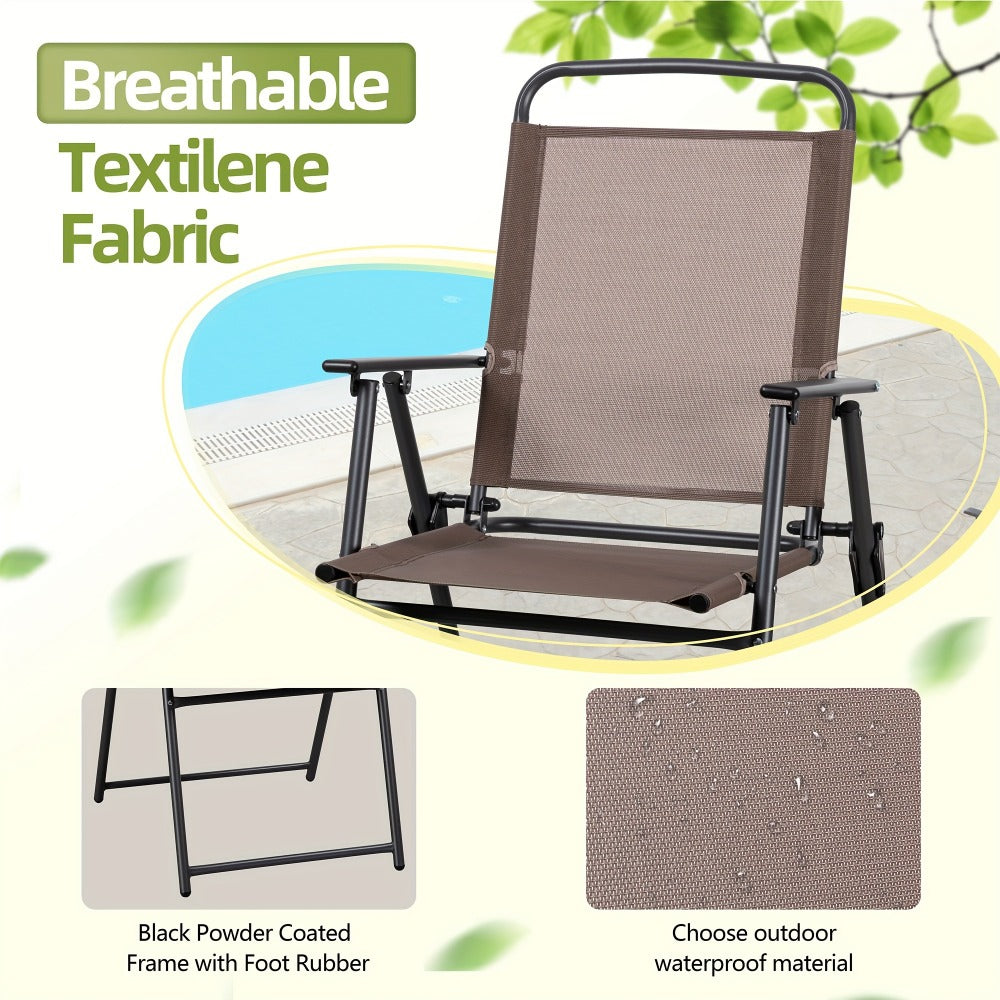 6-Piece Foldable Patio Dining Set with Multiple Color Options