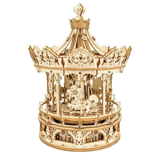 Robotime ROKR 3D Wooden Puzzle Music Box Romantic Carousel
