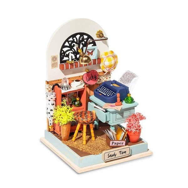 Robotime DIY Mini House Record Mood - Study